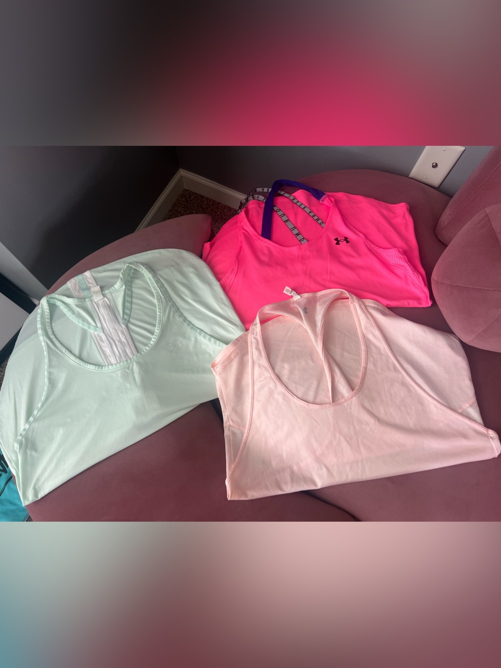 Under Armour Women's Tank Tops - Hot Pink, Light Pink, Mint Green